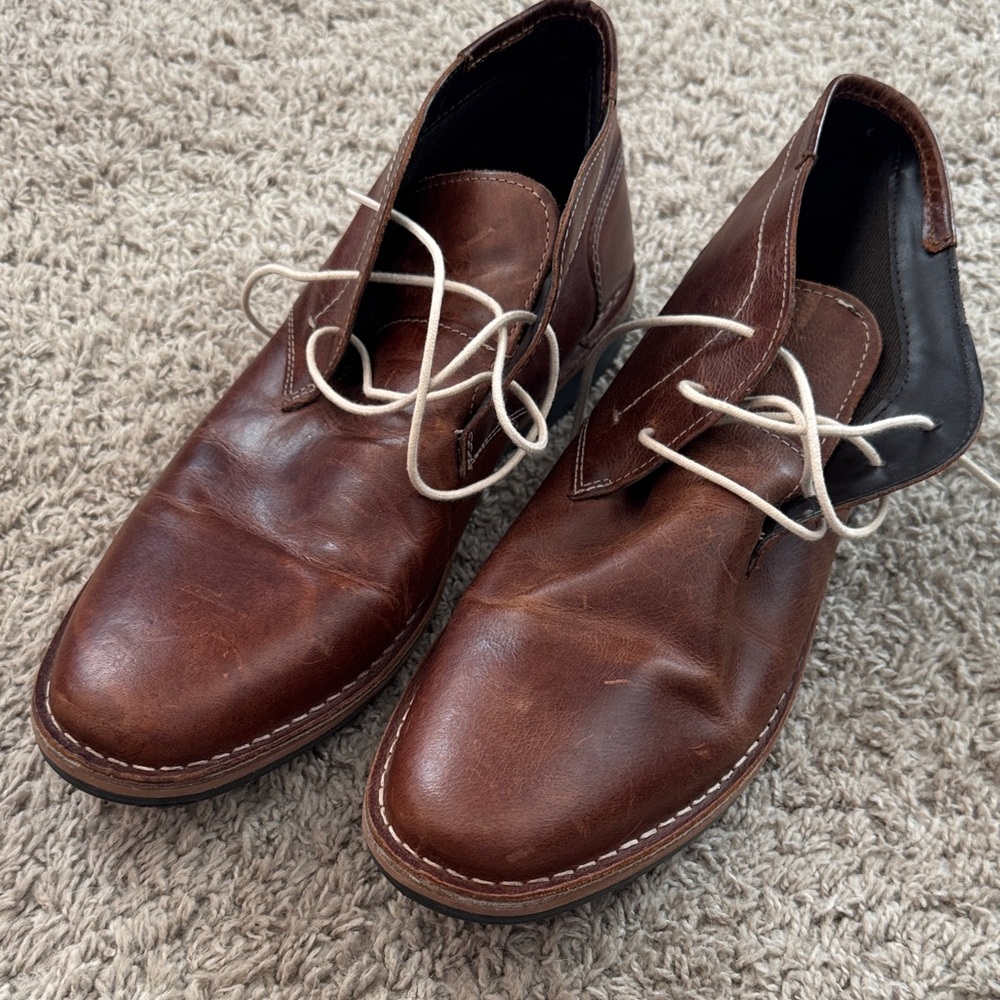 Steve Madden Brown Leather Chukka Boots